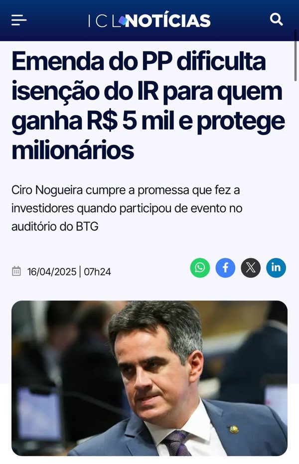🌿 A reunião do Ciro Nogueira com a Faria Lima, deu nisso 👇🏾