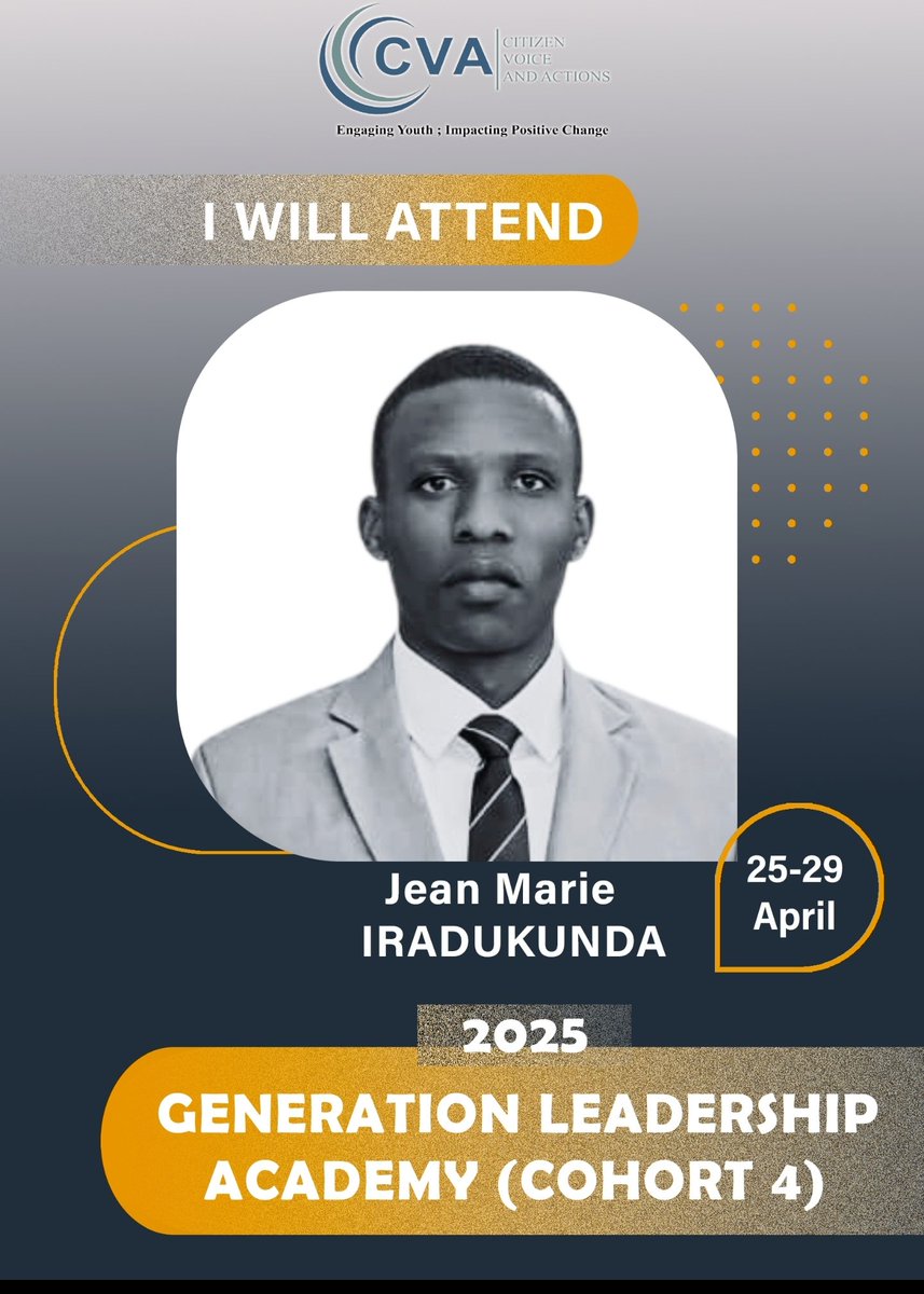 michejmv's tweet photo. 🚨Thrilled and Honored to Join 
Cohort 4 of the Citizen Voice and Actions (CVA-Rwanda) #Generation Leadership Academy as a Fellow happening April 25-29 At GATSIBO

@CVARwanda2016 @NEDemocracy @hakj05 @DenysRukundo @RwandaYouthArts @GatsiboDistrict https://t.co/fwSck8tJbd