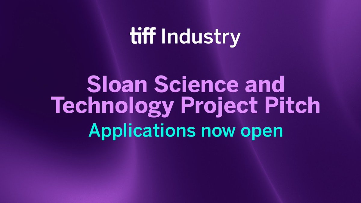 TIFF Press & Industry (@tiff_industry) on Twitter photo Applications are now open for the Sloan Science and Technology Project Pitch, supported by <a href="/SloanFoundation/">Sloan Foundation</a>, which gives four creators the chance to pitch their film or episodic content featuring science/technology themes at #TIFF50.
Apply by June 10: tiff.net/industry-sloan… Applications are now open for the Sloan Science and Technology Project Pitch, supported by <a href="/SloanFoundation/">Sloan Foundation</a>, which gives four creators the chance to pitch their film or episodic content featuring science/technology themes at #TIFF50.
Apply by June 10: tiff.net/industry-sloan…