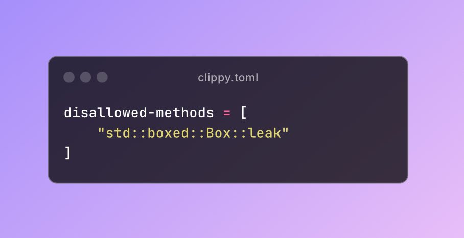 schteppe's tweet image. Problem: “Rust doesn’t prevent memory leaks”

Solution: