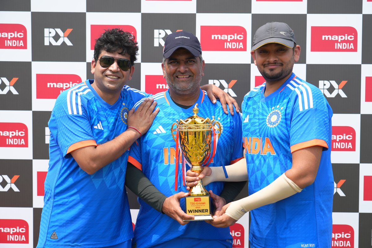 What a game! And the Champions are.....𝐈𝐧𝐝𝐢𝐚 𝐃𝐞𝐯𝐞𝐥𝐨𝐩𝐞𝐫𝐬 𝟏𝟏! 📷 Congrats on winning the 𝐌𝐀𝐏𝐈𝐂 𝐈𝐧𝐝𝐢𝐚 𝐓𝟐𝟎 𝐂𝐫𝐢𝐜𝐤𝐞𝐭 𝐌𝐚𝐭𝐜𝐡!

#MAPICIndia2025 #RetailTech #Innovation #FutureOfRetail #RealEstate #IndustryLeaders #Networking #RetailRevolution