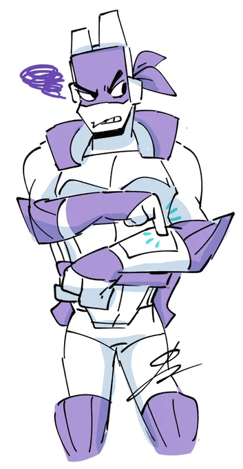 Rise Donnie Quick DoodlePersonally, he's the easiest to draw. 