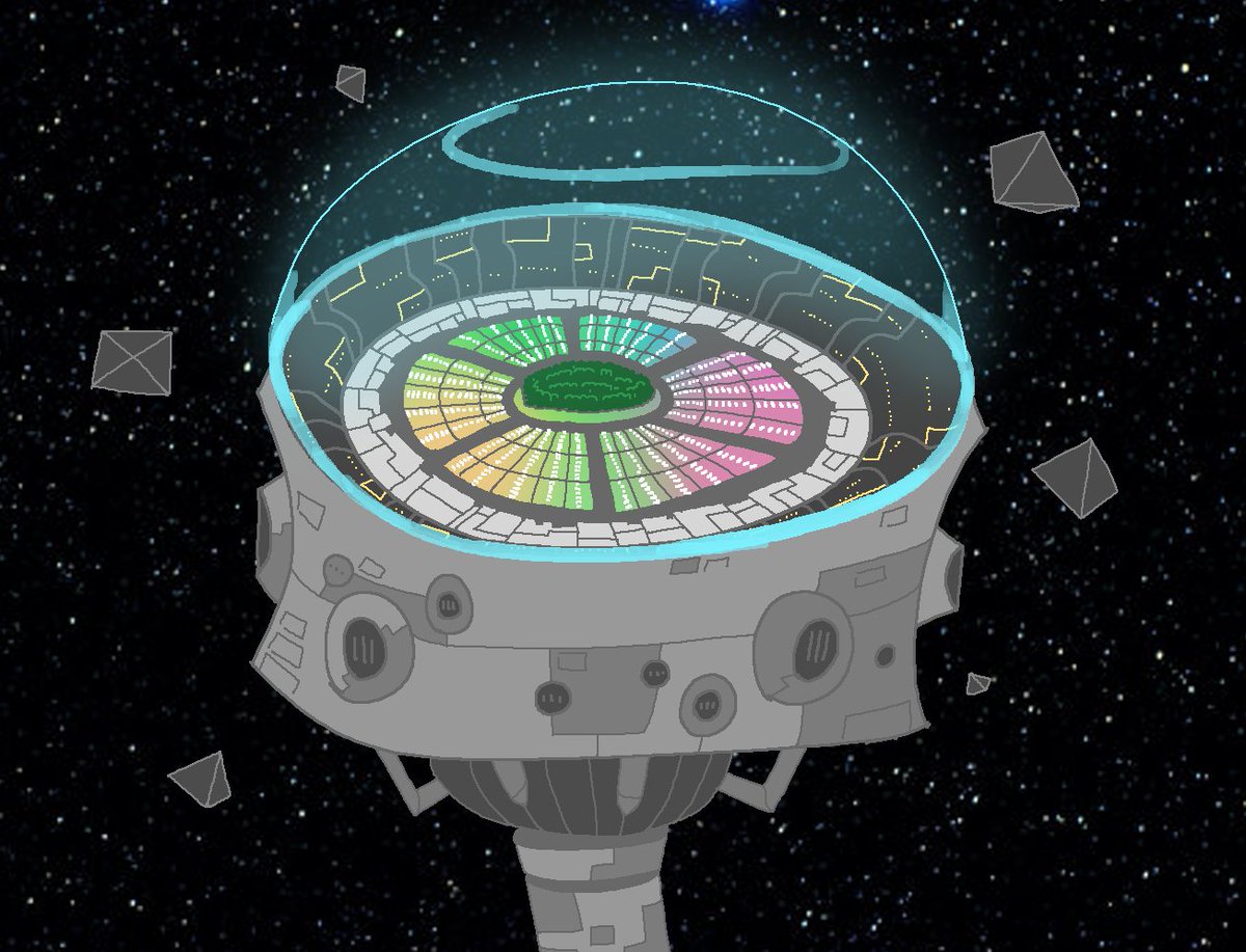 Some fellas I been doodling a bit last few days. Lil sprite people that live in neighborhoods inside a giant space structure, and they are sometimes also regular people