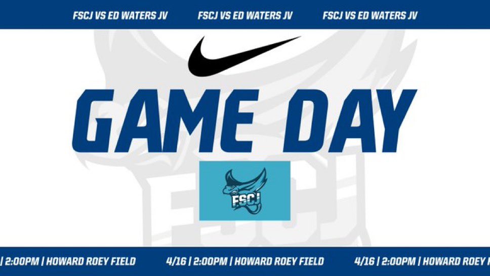 Last midweek at home!

🆚| Edward Waters JV
⏰| 2:00 PM
📍| Howard Roey Field - FSCJ North
📺| FSCJ Manta Rays on the GameChanger app