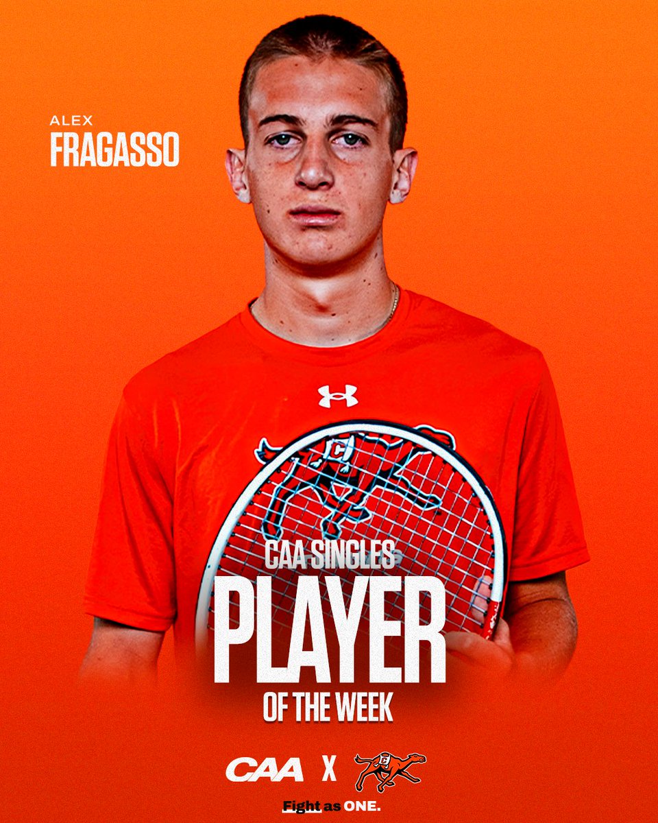 𝐂𝐀𝐀 𝐏𝐋𝐀𝐘𝐄𝐑 𝐎𝐅 𝐓𝐇𝐄 𝐖𝐄𝐄𝐊

Alex Fragasso secured our win over NC A&amp;T with a three-set thriller to nab the award!

#RollHumps🐪🎾
