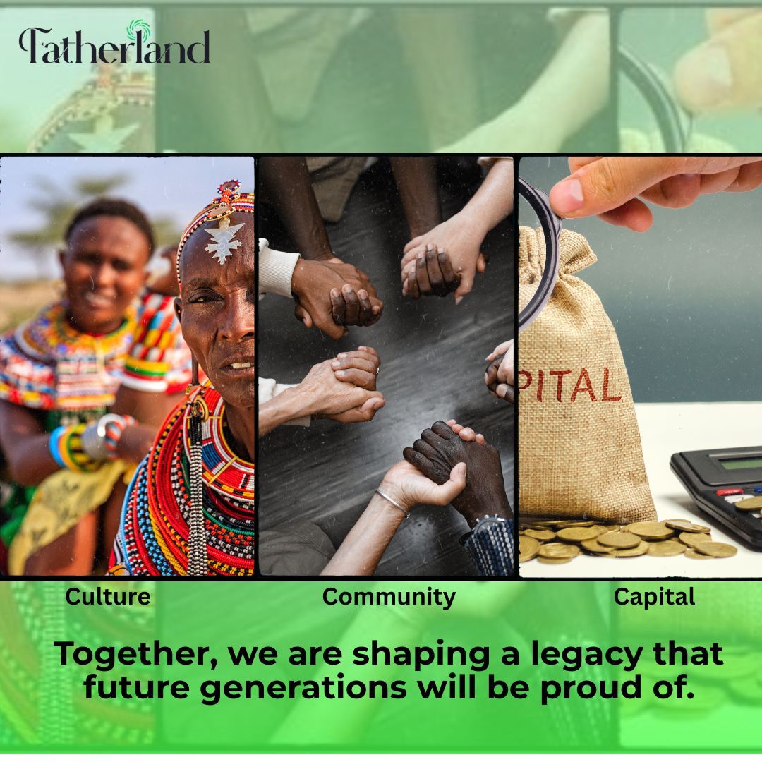 Fatherland_io's tweet photo. At Fatherland, we’re powered by 3 core pillars:
🌍 Culture — Celebrating Africa’s heritage.
👥 Community — Connecting the diaspora.
💰 Capital — Building generational wealth.

One purpose. One movement. One Fatherland.

#MyFatherland #CultureCommunityCapital #AfricanExcellence https://t.co/Eg6EQUi0Nm