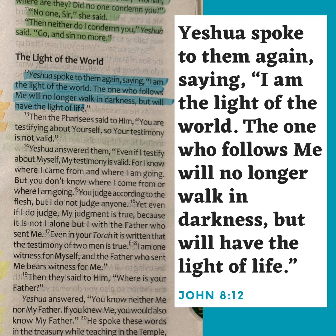 ravdaveed's tweet image. Walk in the Light! #John8v12 #TLV #TLVBible
•
#WWL #WordAsAWayOfLife #CoffeeAndTheBible #Discipleship #CamperLife