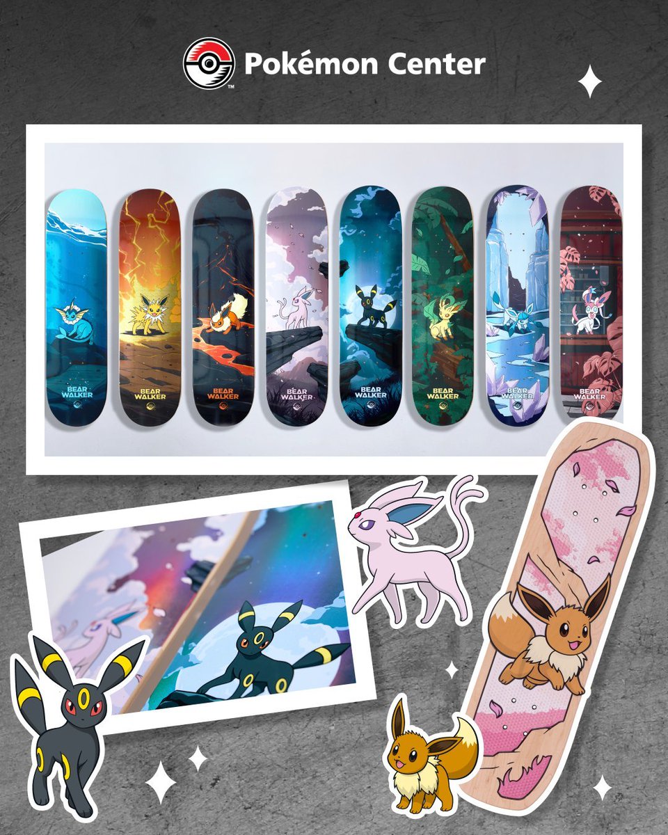 海外ポケモンセンターオンライン限定スケボー ポケモン』と海外ファッションブランドがコラボした「スケボー」が