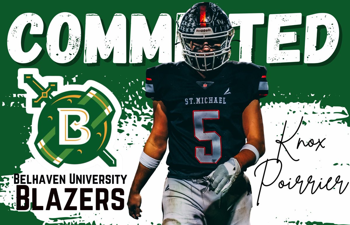 _SMHSFootball's tweet photo. Congratulations to c/o ‘25 @KnoxPoirrier3 on his commitment to Belhaven University! Knox is the fourth Warrior from this year’s senior class to commit and decide to play and further his education at the #nextlevel! #BeBetterBeDifferent https://t.co/lVqWwajpyO