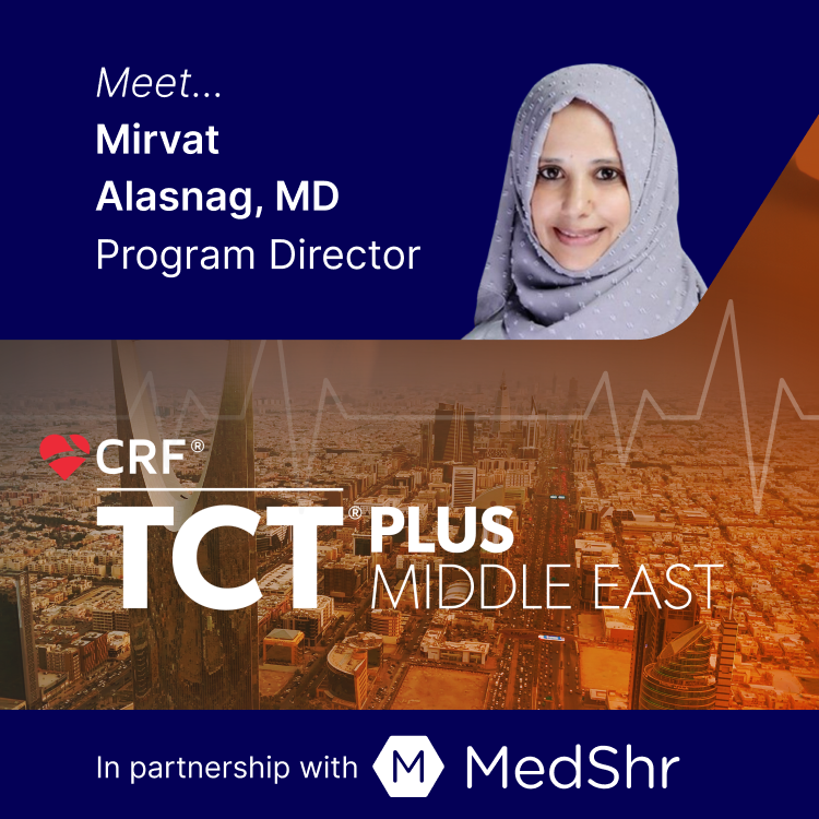 medshronline's tweet photo. Dr. Mirvat Alasnag at #TCTPlusME!
April 17 (1:00 PM, 3:12 PM &amp; 4:15 PM), April 18 (9:00 AM), and April 19 (3:45 PM).

Join the discussion: https://t.co/Xn9fMe9pGw
 
@mirvatalasnag
 #TricuspidValve #CardiologyInnovation #TCT2025 https://t.co/WH7SHBGePd