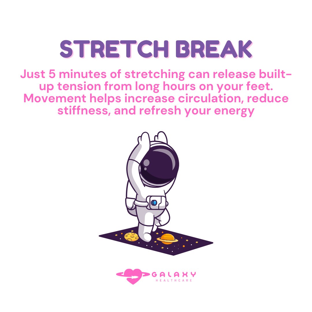 Galaxy_HCS's tweet photo. April is Stress Awareness Month, take a moment today to prioritize yourself with these simple stress management tips: 

🚀 Stretch Break
🎵 Listening to music
💨 Breathing Exercises
📝 Journaling 

Taking care of yourself helps you take better care of others. 💙 https://t.co/Mko5TvsSVt