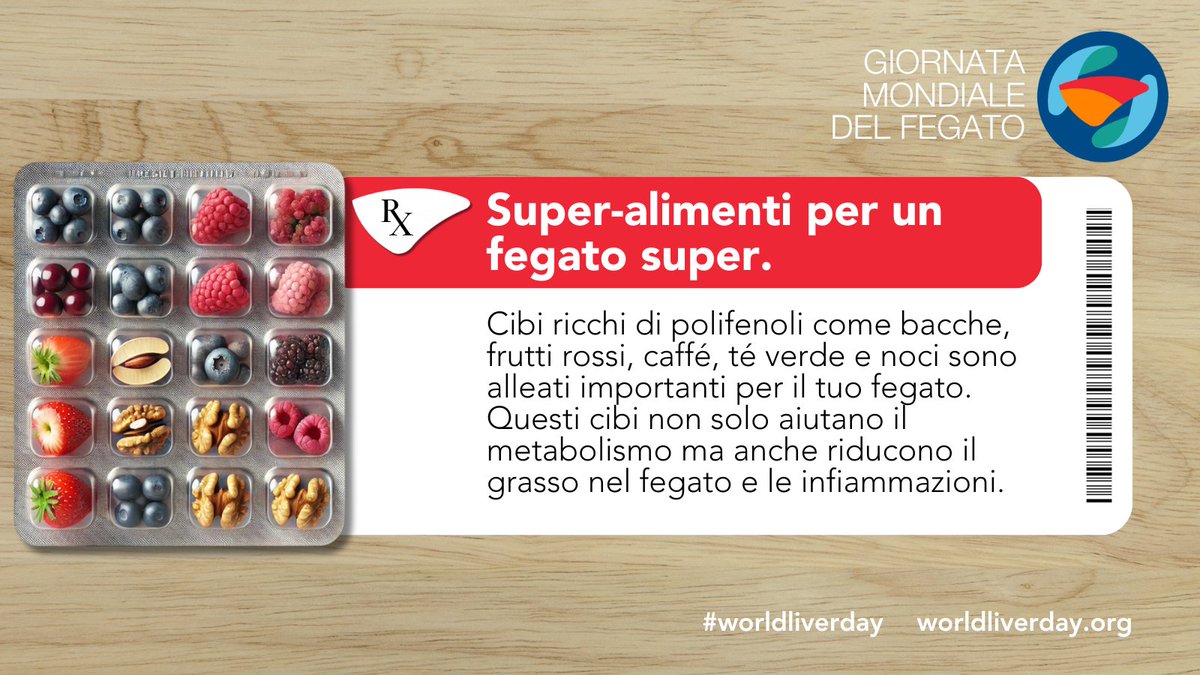 AISF - Associazione Italiana Studio Fegato (@aisffegato) on Twitter photo 📌 19 aprile #WorldLiverDay
Cosa vuol dire mangiare sano per prevenire le malattie del fegato? ☕
#ilciboèmedicina <a href="/WorldLiverDay/">World Liver Day</a> 📌 19 aprile #WorldLiverDay
Cosa vuol dire mangiare sano per prevenire le malattie del fegato? ☕
#ilciboèmedicina <a href="/WorldLiverDay/">World Liver Day</a>
