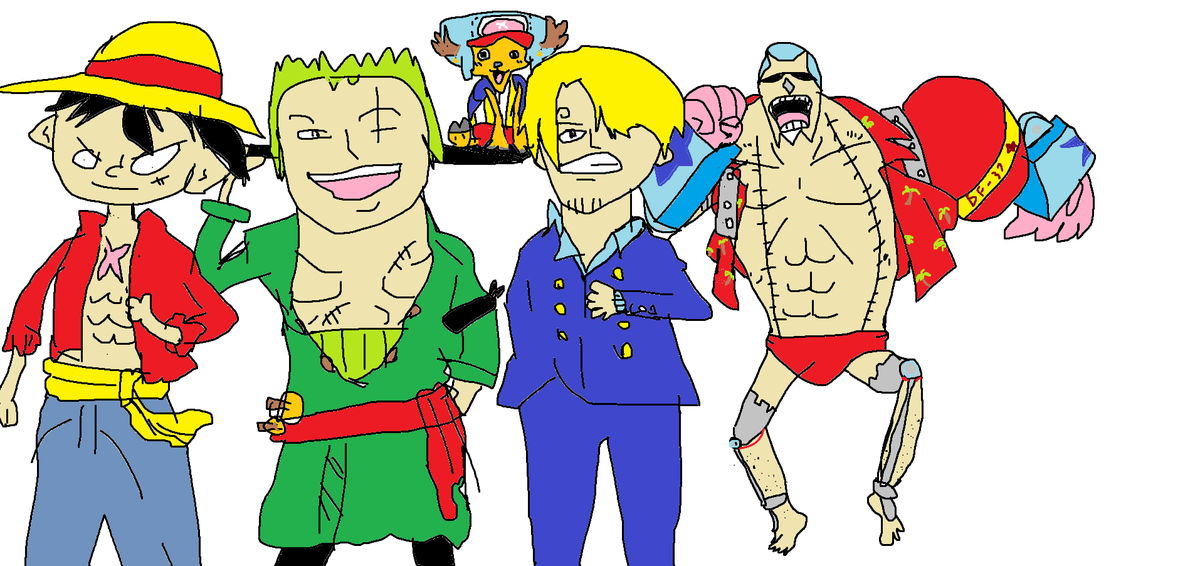 TrisZe_'s tweet photo. Franky has arrived! i might just be able to fit in one more character... any ideas on who??? #ONEPIECE #franky #luffy #fanart #luffyfanart #art https://t.co/4IlyxYyU9c