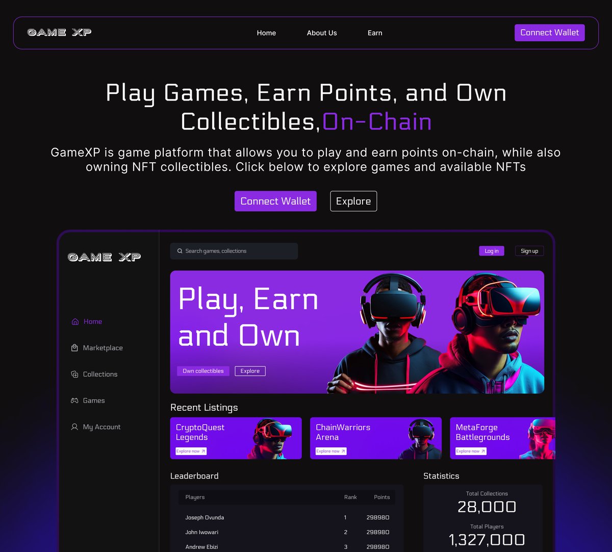 mahmuud_web3's tweet photo. Day 5 with @zionxi99 

A landing page for a game platform. https://t.co/uP6VIpqMMt