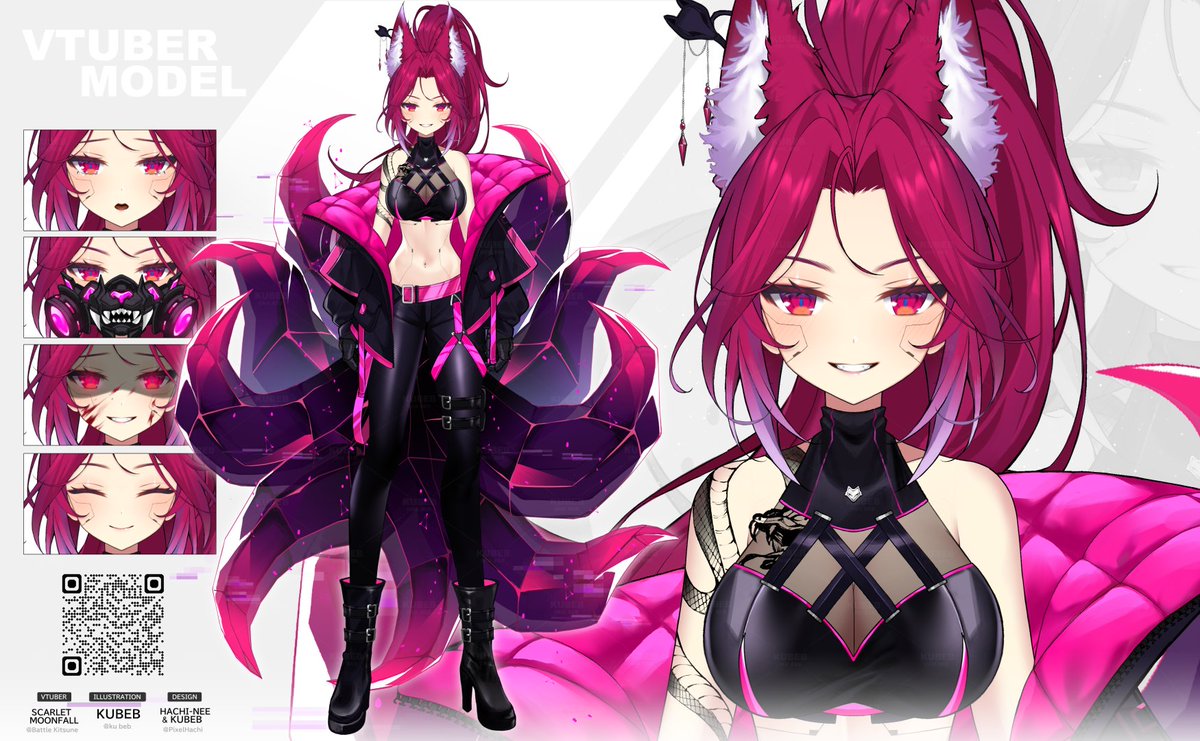 ku_beb_'s tweet photo. Vtuber Model Commission for 🦊ScarletMoonfall @Battle_Kitsune ❤️❤️❤️

#Vtuber #Commission https://t.co/fuTussv1MD