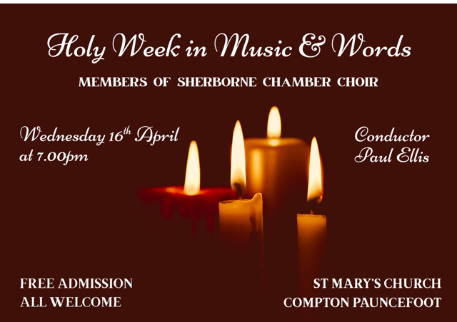 We're looking forward to singing in this lovely church this evening!
Music and readings for Holy Week, St Mary's Compton Pauncefoot, 7pm. All welcome.