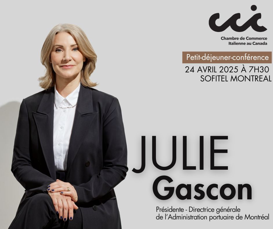🚨 Dernière ligne droite avant notre petit-déjeuner conférence avec Mme Julie Gascon !

''Au coeur du commerce mondial : Le Port de Montréal et son rôle stratégique''

Le Port de Montréal ne se contente pas de déplacer des marchandises : il façonne l’avenir économique du Canada.