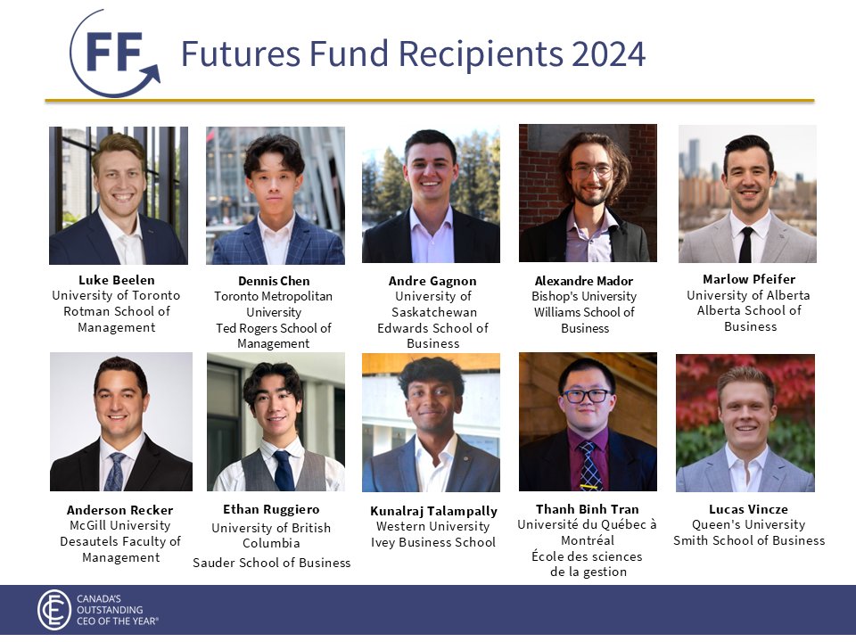 Congratulations to our 2024 #FuturesFund Scholars! 10 universities are chosen to receive the scholarship &amp; each business school selects their scholar. The recipients will be awarded in June as part of the CEO of the Year Award celebrations. For tickets: awards@caldwell.com