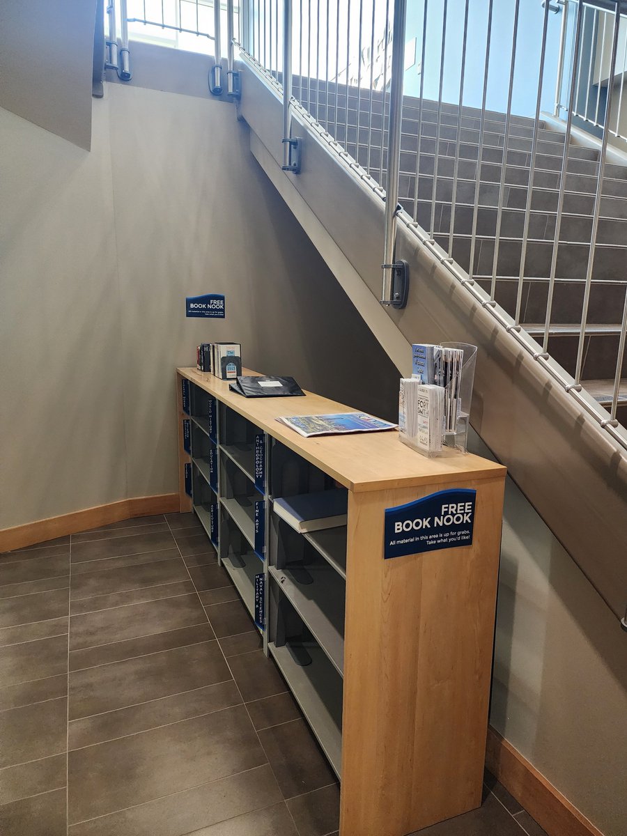 A new cozy reading space was added next to our free book nook space! Stop by the library and check it out.