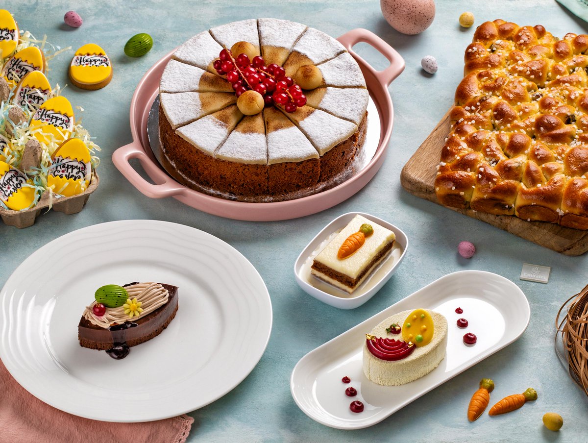 emirates's tweet photo. Join us onboard and in our lounges for an eggstravagant Easter celebration with seasonal treats to satisfy and delight. https://t.co/dewCeZtv3r https://t.co/3dL7gwS7aq