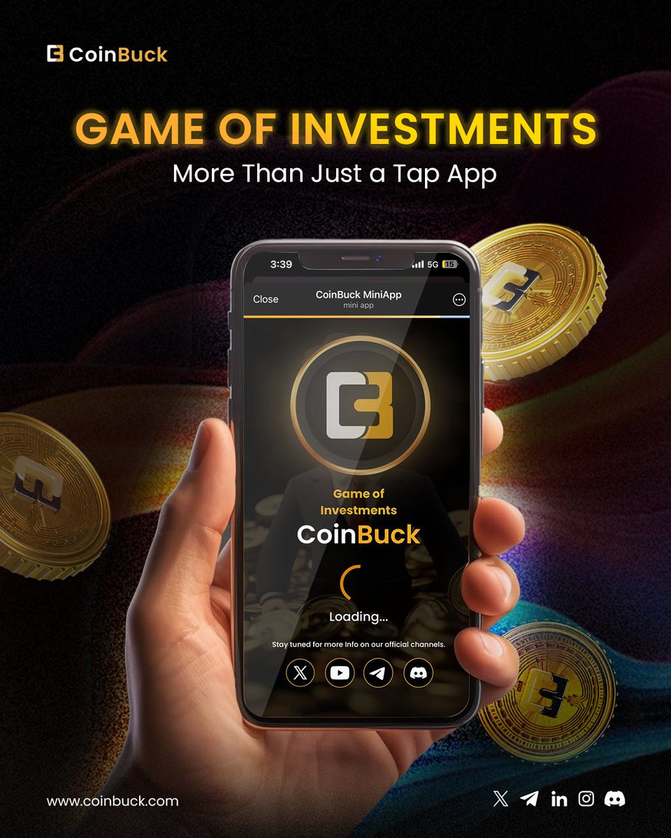 Start earning from Day 1 with CoinBuck! 💸 It’s not just an app – it’s your gateway to effortless investments and instant rewards.🚀
Your journey to smarter crypto begins here. Join Game of Investments today: t.me/coinbuck_minia…
