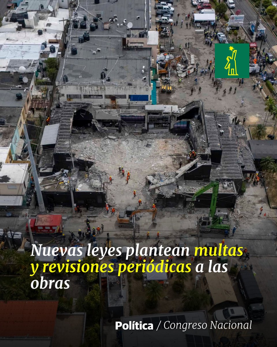 DiarioLibre's tweet photo. 📜 |#CongresoNacionalDL | Al Congreso introducirán dos proyectos para supervisar las edificaciones tras colapso en la discoteca Jet Set

🔗  https://t.co/XlyaPGqeh1

#DiarioLibre #Derrumbe #Techo #DiscotecaJetSet https://t.co/C2BZ455u0R
