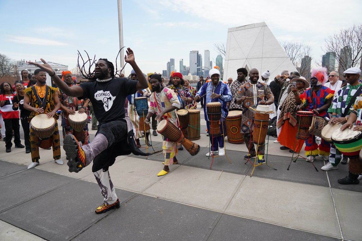 ImpactUN's tweet image. On Monday, at @UN HQ in New York,  participants at the Permanent Forum on People of African Descent  attended a Drum Dialogue with musicians from across  the African Diaspora. Thank you to co-organizer @UNFPA and everyone who  took part! #PFPAD2025