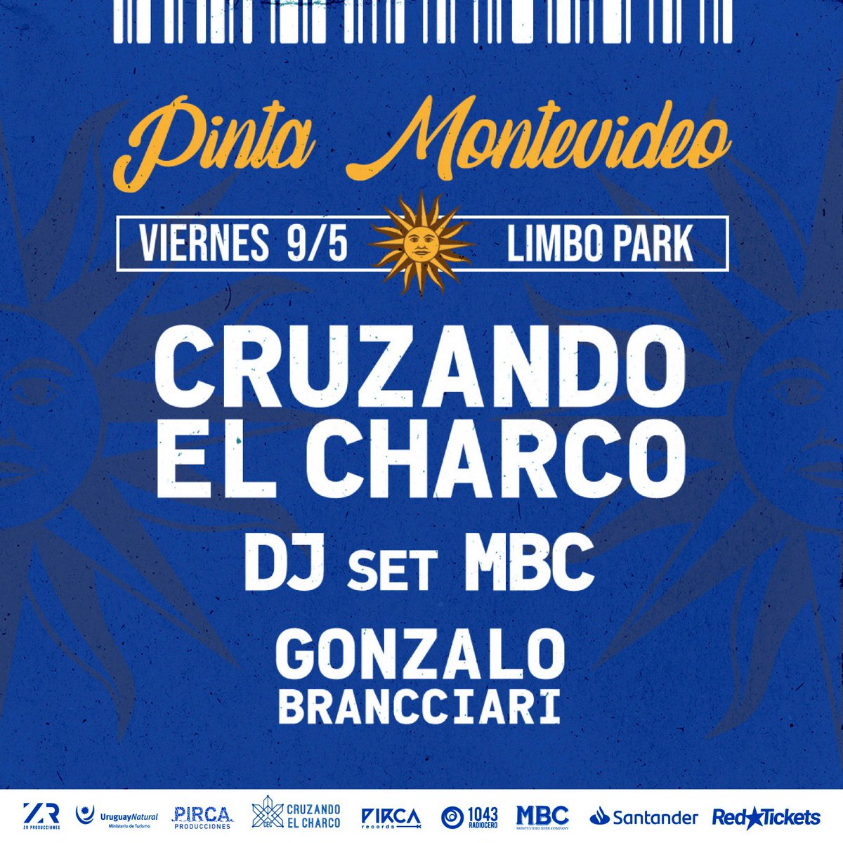 El 9 de mayo tocamos con toda la banda en el Velódromo de Montevideo con los amigos de <a href="/ElCharcoLaPlata/">Cruzando el Charco</a> 

Ya están disponibles las entradas en <a href="/RedTicketsUY/">RedTickets Uruguay</a> 

Fiestón 🎉🇺🇾