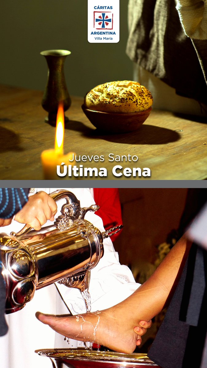 CaritasVM's tweet photo. Jueves Santo, Última Cena del Señor. Hoy es un día para reflexionar y pensar, como nosotros podemos "lavar los pies" de nuestros hermanos, así como Jesús, lo hizo con sus apóstoles. https://t.co/ydvPVGFDBO