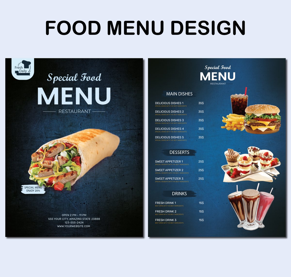 hameexel's tweet photo. Transform Your Taste into Design! 
 DM now to get your custom menu designed!
#MenuDesign #FoodMenuDesign #RestaurantBranding #GraphicDesign #MenuDesigner #CaféDesign #VisualIdentity #DesignMatters #FreelanceDesigner https://t.co/MG5f1I2Qid