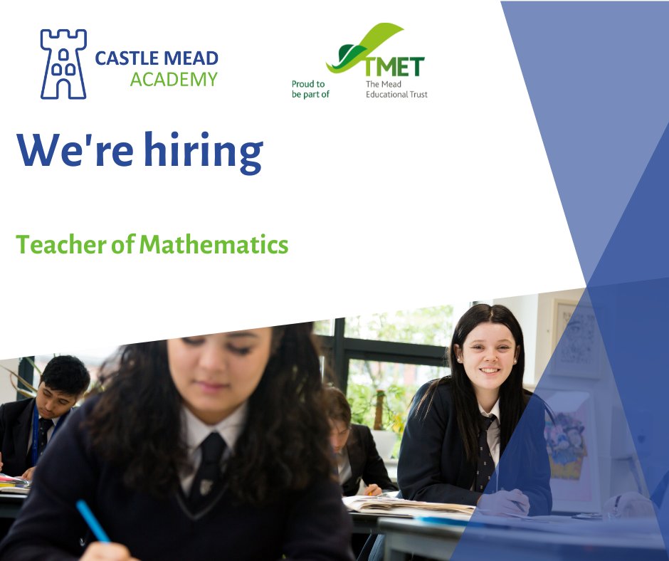 We're hiring at Castle Mead Academy!

If you're an inspiring and ambitious maths teacher ready to hone your craft and make a positive difference, take a look at this vacancy here 👇👇

eteach.com/job/teacher-of…