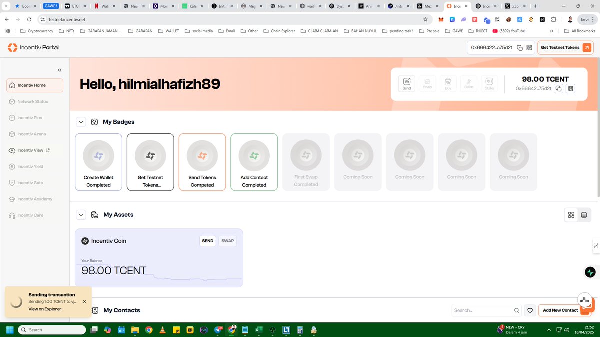 houston_joel's tweet image. 🖼️ Just explored the @Incentiv_net Dashboard and here&apos;s my experience 👇

Smooth UI, easy to track progress, and the quests are actually fun to complete. Big fan of the reward system—it keeps things exciting and motivating 💪

#IncentivNet #Web3Quests