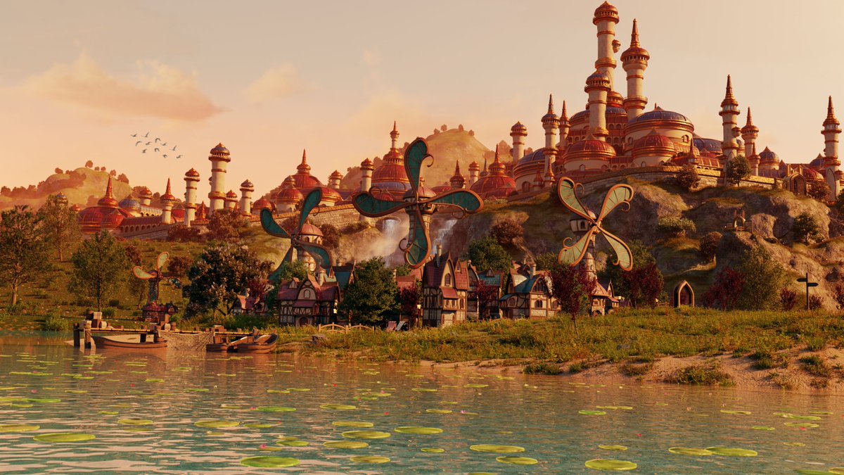 "There, atop the hills, Dryandales greeted him with the delicacy and greatness of divinity, with tall spires of marble crowned with crimson and sapphire domes trimmed with gold that loomed like giants over the round buildings that formed the immense city of the elves."
#fantasy