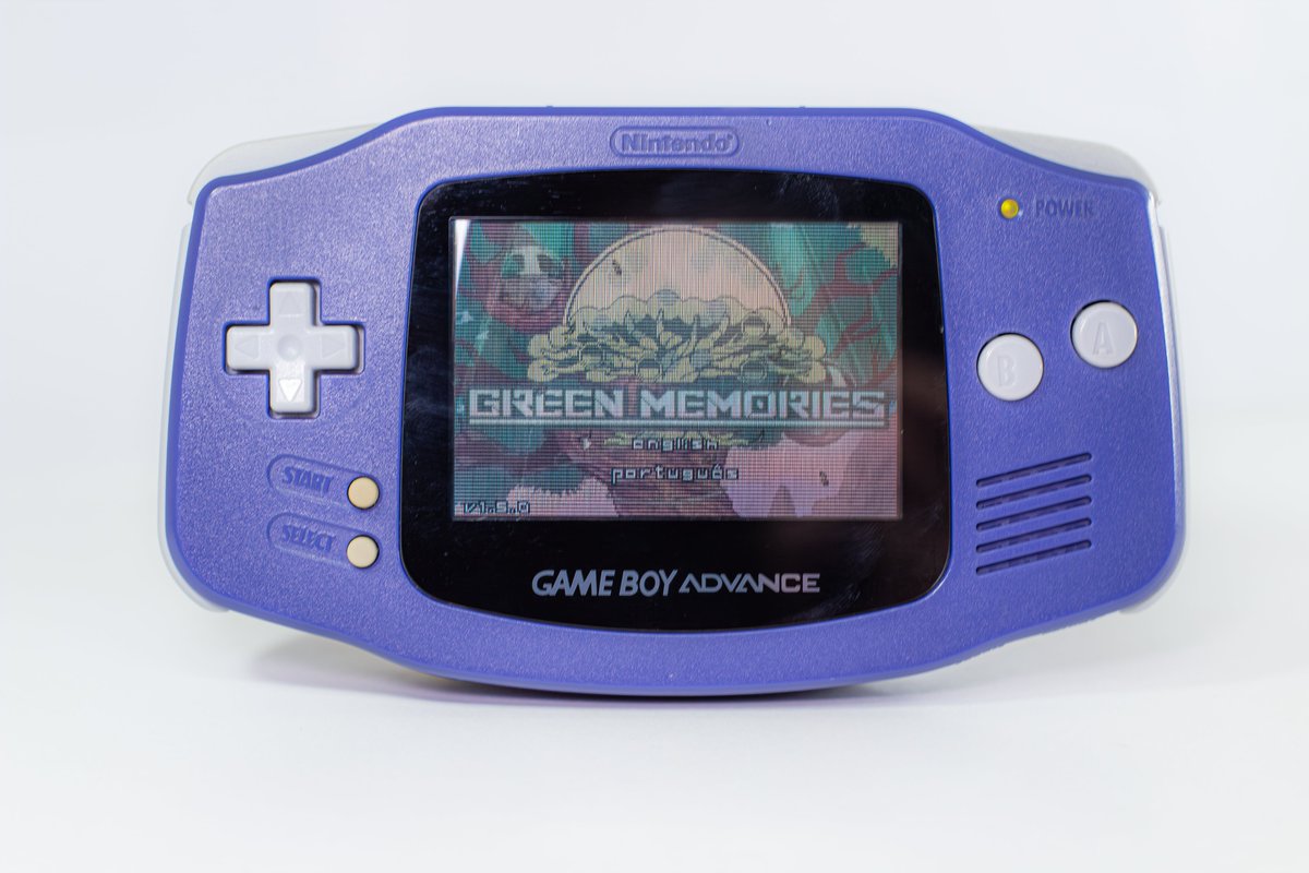 StudioTengukaze's tweet photo. Hoje é dia de tirar o GBA da gaveta e botar um jogo novo pra rodar!  Jogue nosso querido GM agora mesmo! #greenmemories🍃 https://t.co/bUBFAFXflo