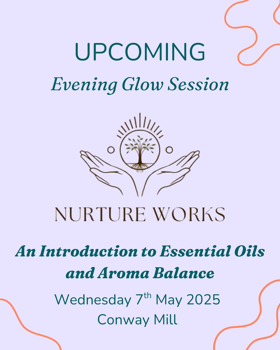 🪔Evening Glow🪔

Our next Evening Glow  session will be with Tanya from Nurture Works NI✨
This workshop will be an introduction to how we can use essential oils for mood support.
If you would like to reserve your place, please email niamh.nolan@glowni.com 🫶