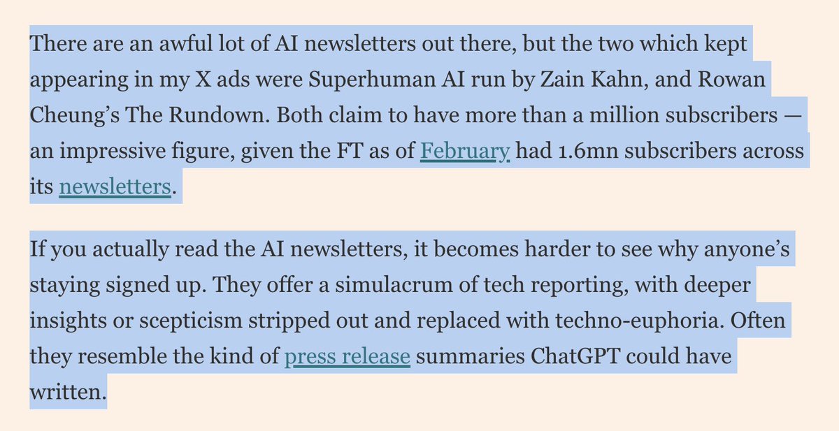WE MADE IT GUYS 🙌

Financial Times just ran a hit piece on me and my newsletter

WE ARE THE MEDIA NOW