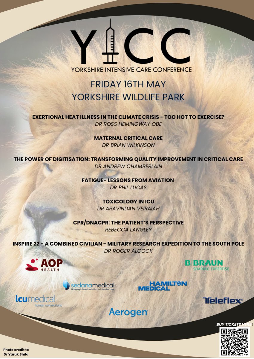 Yorkshire Intensive Care Conference (@yicc2025) on Twitter photo We are very proud to announce the programme for #YICC25!
Join us at <a href="/YorkshireWP/">Yorkshire Wildlife Park 🦁</a> for a day of unmissable education on a huge range of topics from national experts!
Tickets are in short supply! 🚨 get yours here before they go! tickettailor.com/events/yorkshi…
#ICU #CriticalCare #MedEd We are very proud to announce the programme for #YICC25!
Join us at <a href="/YorkshireWP/">Yorkshire Wildlife Park 🦁</a> for a day of unmissable education on a huge range of topics from national experts!
Tickets are in short supply! 🚨 get yours here before they go! tickettailor.com/events/yorkshi…
#ICU #CriticalCare #MedEd