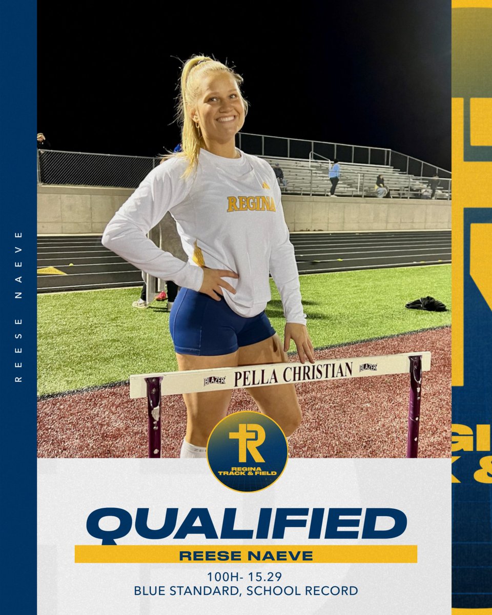 Regina Track and Field (@reginaregalstf) on Twitter photo School record, meet record, blue standard. Pretty good night for <a href="/ReeseNaeve/">Reese Naeve</a> ! School record, meet record, blue standard. Pretty good night for <a href="/ReeseNaeve/">Reese Naeve</a> !