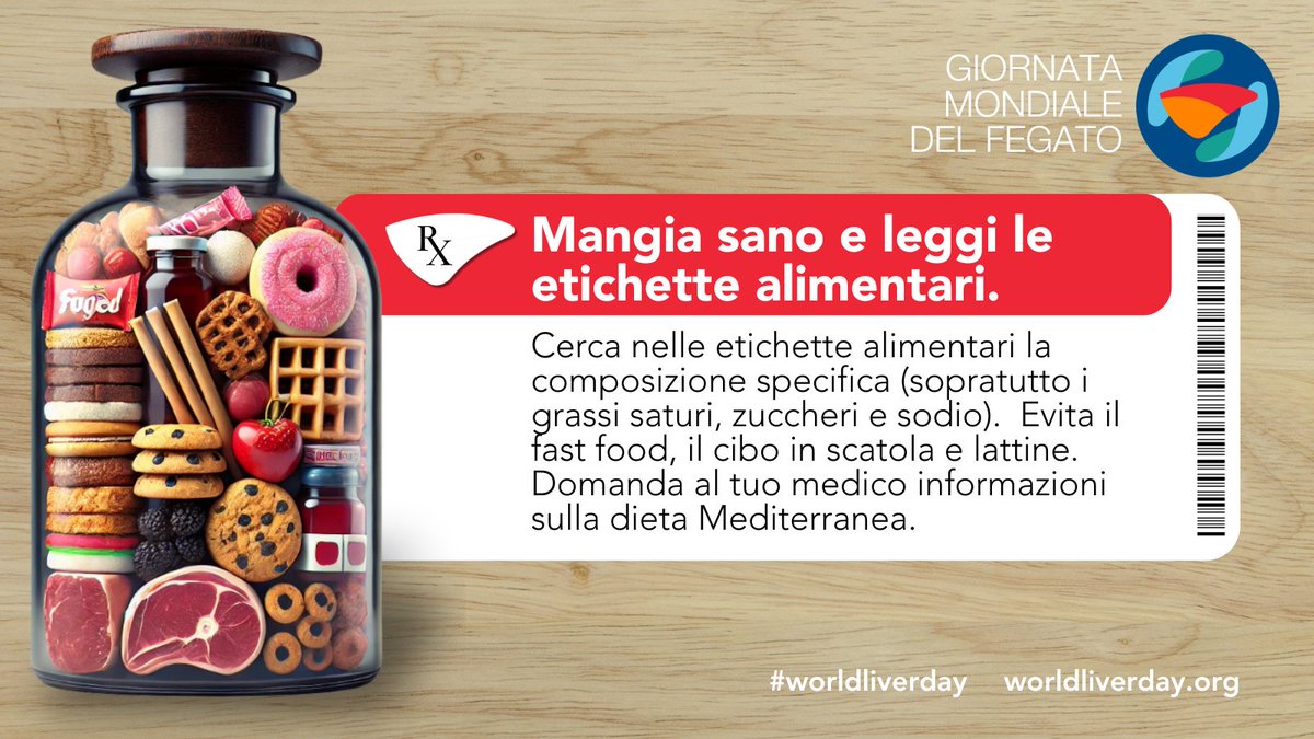 AISF - Associazione Italiana Studio Fegato (@aisffegato) on Twitter photo 📌 19 aprile #WorldLiverDay
🍎 Alimenti come le mele sono fondamentali per una dieta corretta a tutela della salute del fegato.
🚫 Meglio evitare bevande zuccherate.
#ilciboèmedicina <a href="/WorldLiverDay/">World Liver Day</a> 📌 19 aprile #WorldLiverDay
🍎 Alimenti come le mele sono fondamentali per una dieta corretta a tutela della salute del fegato.
🚫 Meglio evitare bevande zuccherate.
#ilciboèmedicina <a href="/WorldLiverDay/">World Liver Day</a>