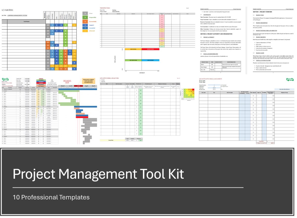 eloquenscom's tweet image. 📈 Organize projects like a pro!

10 editable templates by Mubbasshir AR for planning, budgeting, risk mgmt &amp;amp; more.

✅ Download for $19.50

👉 eloquens.com/tool/A1qxtvye/…

#ProjectManagement #ExcelTemplates #Productivity #LeadershipTools