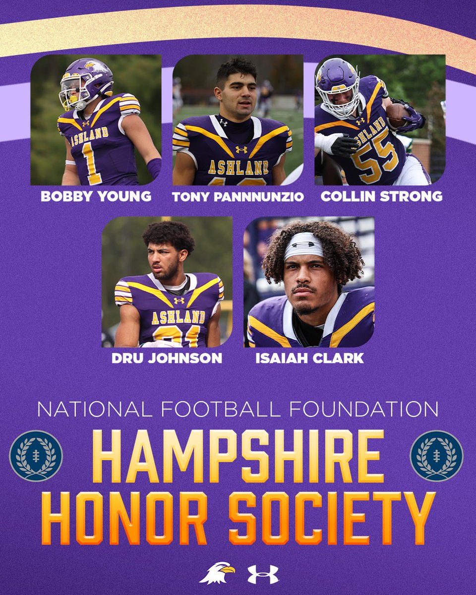 Five Eagles receive the honor of joining the National Football Foundation Hampshire Honor Society! 🦅

goashlandeagles.com/news/2025/4/16…