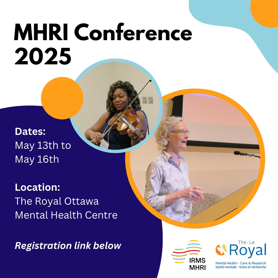 The Royal (@theroyalmhc) on Twitter photo 🎶 Join us for <a href="/music_health_/">Music and Health Research Institute</a>'s Annual Conference! 🎶
Immerse yourself in groundbreaking discussions at the intersection of music, neuroscience, health, & education!
📅 May 13-16
📍 The Royal's Ottawa campus
🔗 To learn more and register, visit: bit.ly/3FIRm6K 🎶 Join us for <a href="/music_health_/">Music and Health Research Institute</a>'s Annual Conference! 🎶
Immerse yourself in groundbreaking discussions at the intersection of music, neuroscience, health, & education!
📅 May 13-16
📍 The Royal's Ottawa campus
🔗 To learn more and register, visit: bit.ly/3FIRm6K