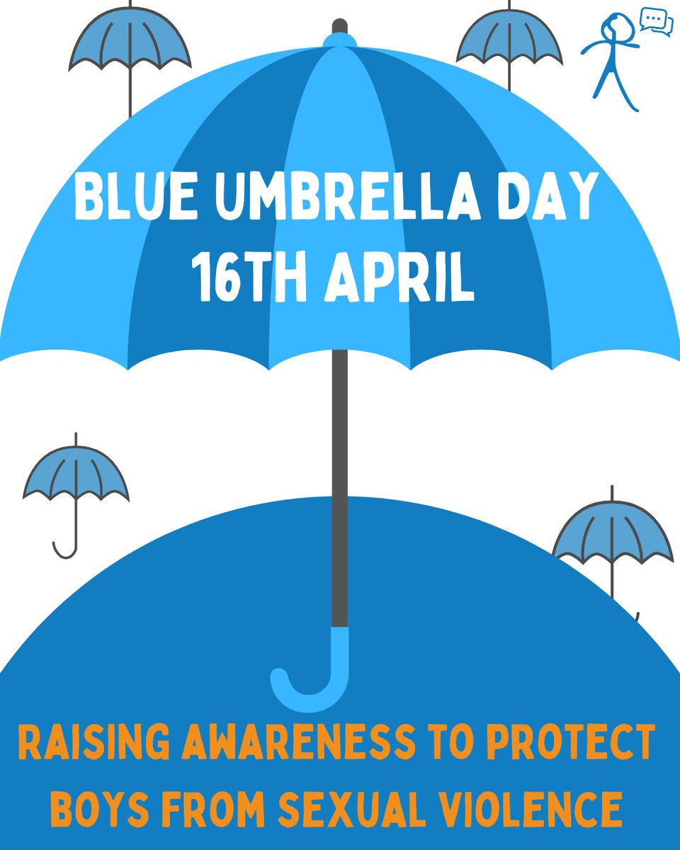 Today is #BlueUmbrellaMonday. ☂️ 
Sexual violence against boys often goes unnoticed, overshadowed by harmful social norms, stigma, and a lack of awareness. Let's raise awareness to protect boys from sexual violence and break the silence. 
@childhelplineinternational
#ChildlineGib