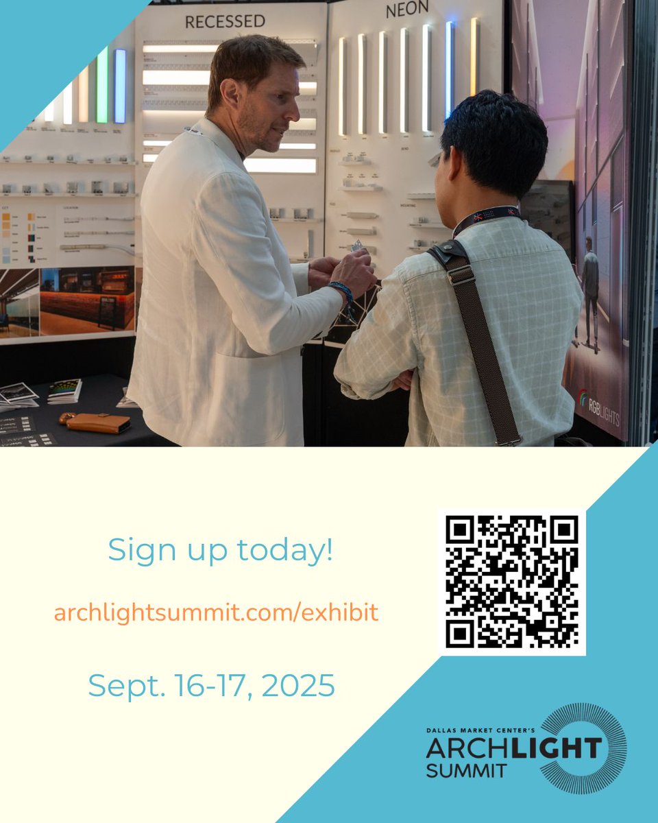 Ready to shine at ArchLIGHT Summit? Sign up today to reserve your booth before they're gone! 

archlightsummit.com/exhibit 

 #lightingdesigner #architect #interiordesigner #inclusive #diverse #innovative #industryevent #DallasMarketCenter #onlythebest #archLIGHTsummit