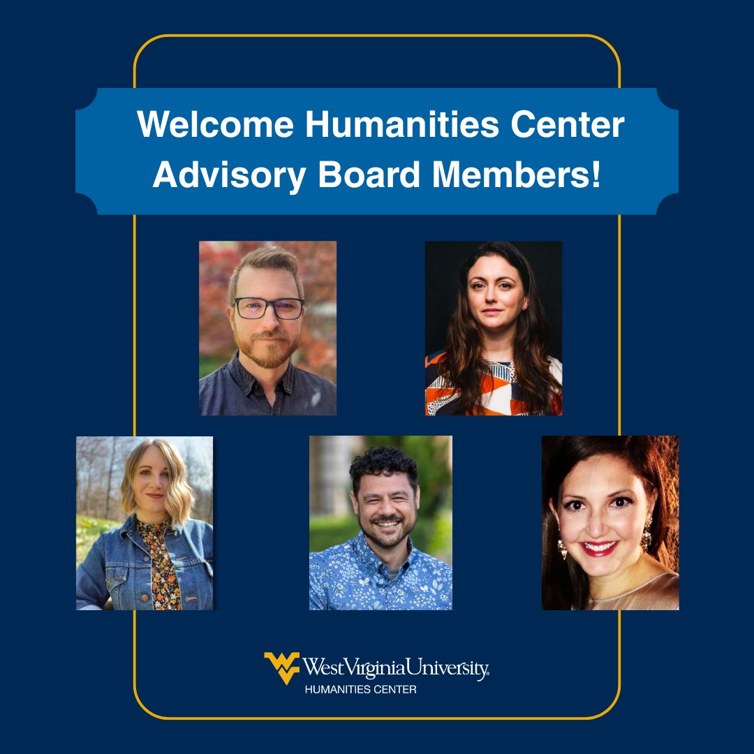 We are pleased to announce the establishment of the Humanities Center Advisory Board and welcome its initial members!

Check out the announcement for more details and information: exlibris.lib.wvu.edu/news/2025/04/1…

<a href="/WVUEnglish/">WVU English</a>