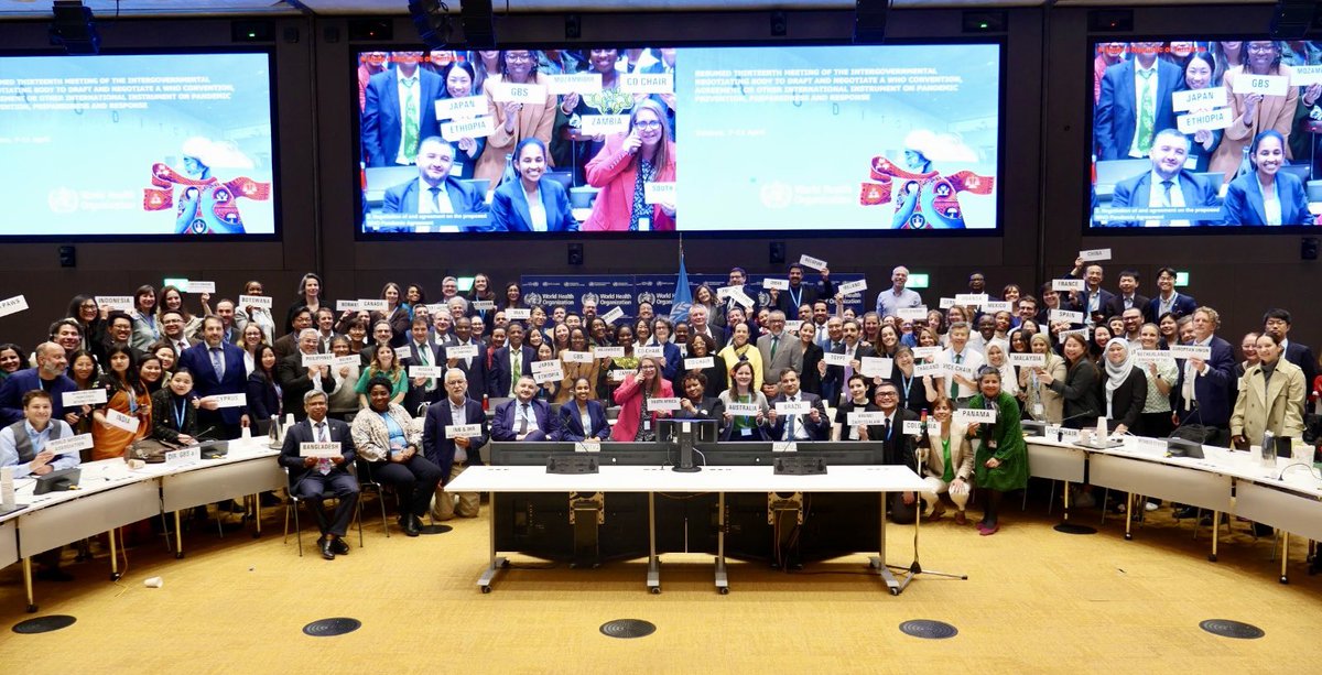Slovenia to UN Geneva (@slotoungeneva) on Twitter photo In early hours of today in Geneva, Slovenia joined hands w/ the world to finalise text of Pandemic Agreement at <a href="/WHO/">World Health Organization (WHO)</a>.
A moment of unity, shaped by hard lessons and shared hope.
Slovenia remains committed to a safer, fairer, & healthier future for all.
🇸🇮🌍 #PandemicAccord In early hours of today in Geneva, Slovenia joined hands w/ the world to finalise text of Pandemic Agreement at <a href="/WHO/">World Health Organization (WHO)</a>.
A moment of unity, shaped by hard lessons and shared hope.
Slovenia remains committed to a safer, fairer, & healthier future for all.
🇸🇮🌍 #PandemicAccord