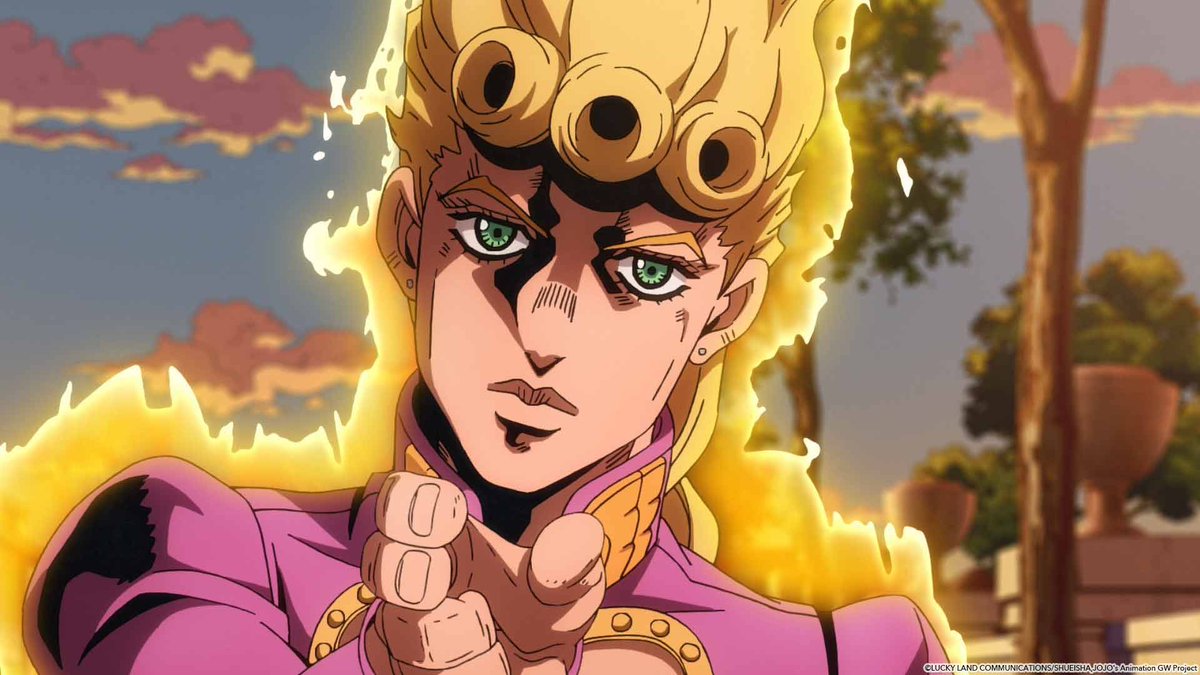 VIZMedia's tweet photo. A gangster with a dream, and the resolve to make it happen. Wishing Giorno Giovanna a golden birthday! ✨🐞 (via #JoJosBizarreAdventure) https://t.co/3a7hCBd5BH