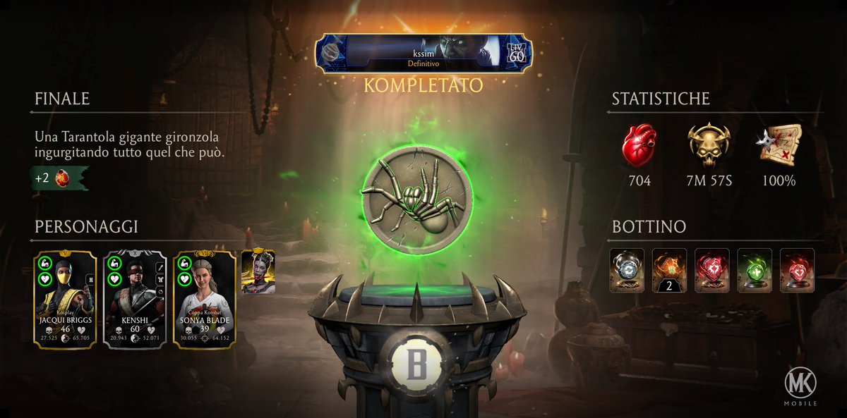 SamueleCapano's tweet photo. Ho kompletato una Corsa nella Kripta su Mortal Kombat Mobile! Vedi Statistiche Corsa nella Kripta https://t.co/VUi1AqWBOo