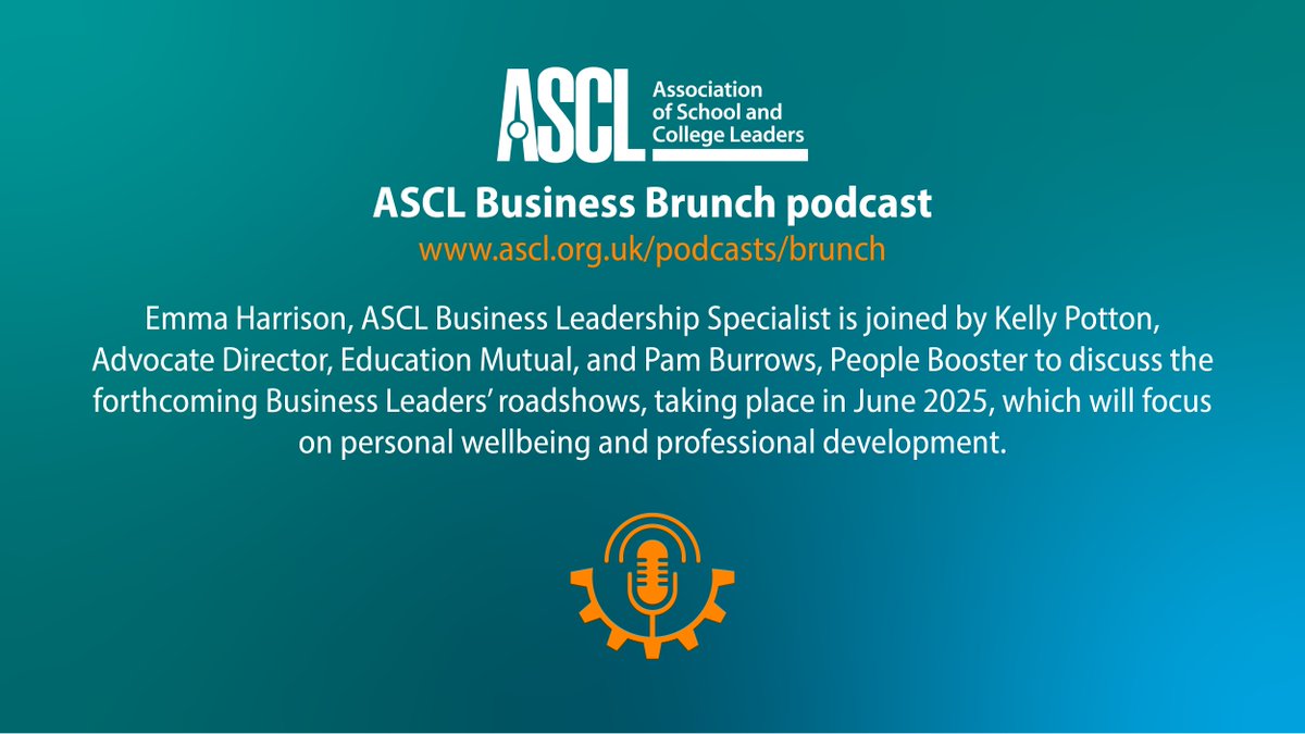 ASCL (@ascl_uk) on Twitter photo In the Business Brunch #podcast <a href="/EmmaJHarrisonx/">Emma Harrison</a> speaks with Kelly Potton <a href="/EducationMutual/">Education Mutual</a> and Pam Burrows, People Booster, to highlight June's #BusinessLeaders’ Roadshows, and including some tips around wellbeing for #StressAwarenessMonth
🎧 ascl.org.uk/businessbrunch
#education In the Business Brunch #podcast <a href="/EmmaJHarrisonx/">Emma Harrison</a> speaks with Kelly Potton <a href="/EducationMutual/">Education Mutual</a> and Pam Burrows, People Booster, to highlight June's #BusinessLeaders’ Roadshows, and including some tips around wellbeing for #StressAwarenessMonth
🎧 ascl.org.uk/businessbrunch
#education