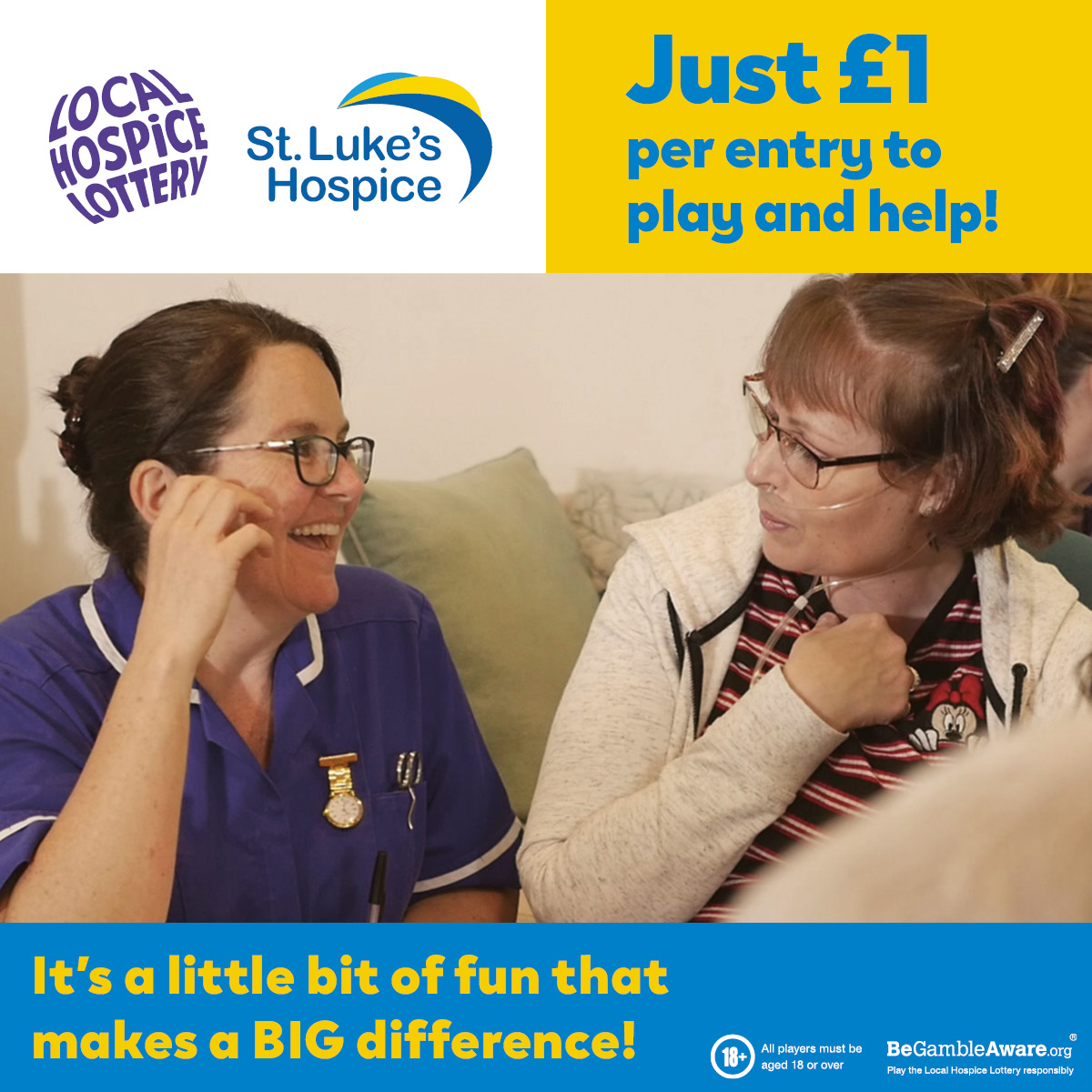 Fancy an fun way to support us with a chance for you to win each week too? Sign up to play the Local Hospice Lottery. Every week there’s over 200 cash prizes, including a guaranteed £2,000 plus St. Luke’s Hospice benefits from every entry. Find out more at bit.ly/3wJuFY7